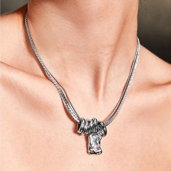 Silver pendant necklace S503 - Picture 1 of 3